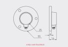GTV kerek mándlirúd fali tartó 25mm MR-RS025-001