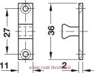 Dupla golyós csappantyú 60*11mm nikkel