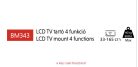 Fali LCD TV konzol 4funkció 40kg 65coll-ig