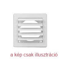 Szellőzőrács T79 négyszögletes, gravitációs zsaluval,150-es csőcsonkkal 190x190
