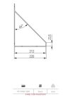 Polctartó GTV GINO 300x220mm matt fekete