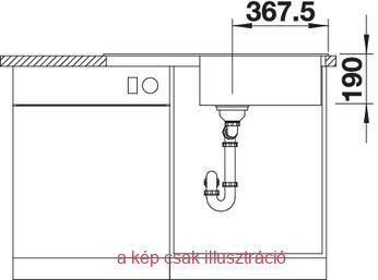 Gránit mosogató Blanco Legra XL 6S SG fekete