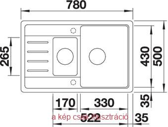 Gránit mosogató Blanco Legra 6S Compact alumetál