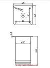 Fémbútorláb ATM DN-795 G8 150mm inox