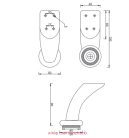 Fémbútorláb ATM DN-712 100mm nikkel