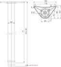 Asztalláb INOX 710mm