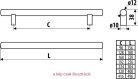 GAMET RE29 Fogantyú L36 224mm matt fekete