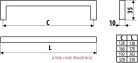 GAMET UU86 Fogantyú 320mm G3S sárgaréz
