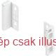 BLUM MERIVOBOX  Fa hátfalrögzítő, magassága M (108mm), jobb+bal