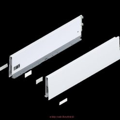   BLUM MERIVOBOX káva, magassága K (129 mm), NH=500 mm, jobb+bal fehér