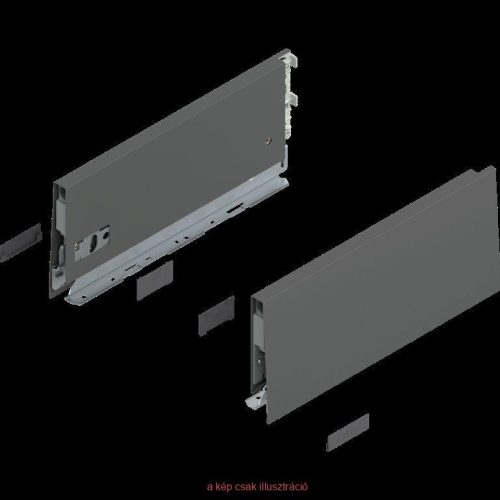 BLUM MERIVOBOX káva, magassága M (91 mm), NH=450 mm, jobb+bal  orion szürke