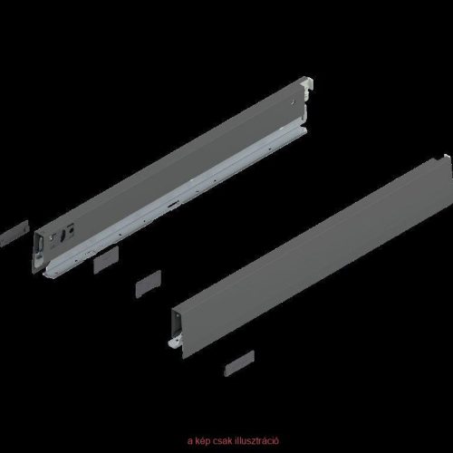 BLUM MERIVOBOX káva, magassága N (68.5 mm), NH=500 mm, jobb+bal orion szürke