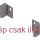BLUM MERIVOBOX Fa hátfalrögzítő, magassága N (82,5mm), jobb+bal