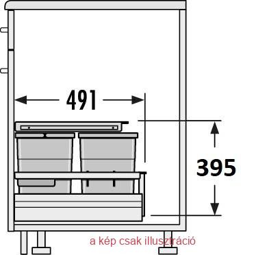 HAILO Separato K600 20+20L 557x491x430