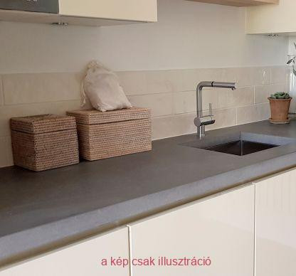 K201- RS A90 Sötét szürke beton matt asztallap 900 mm