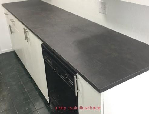 K205- RS A90 Fekete Beton matt asztallap 900 mm