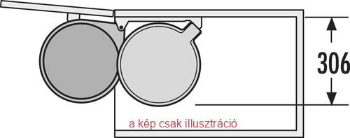 HAILO AS Mono 20l inox/fekete 400mm