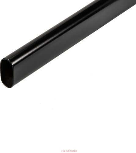 Ovál Mándlirúd 30x15x3000mm  fekete