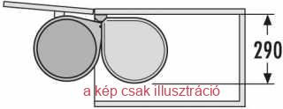 HAILO AS Mono 15l inox/fekete 400mm
