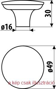 Fogantyú gomb GX01-P44-V63