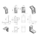 KN-375 sarokvas világos szürke 29x29