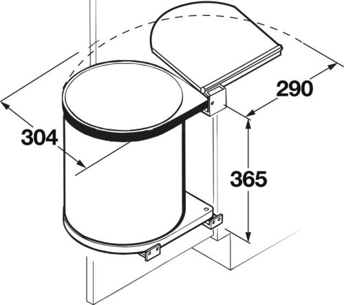 Hailo AS Mono 15l fehér/fehér 400mm