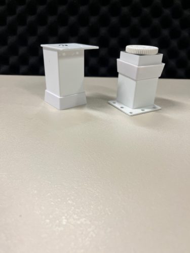 Fém szekrényláb 40X40X80mm fehér